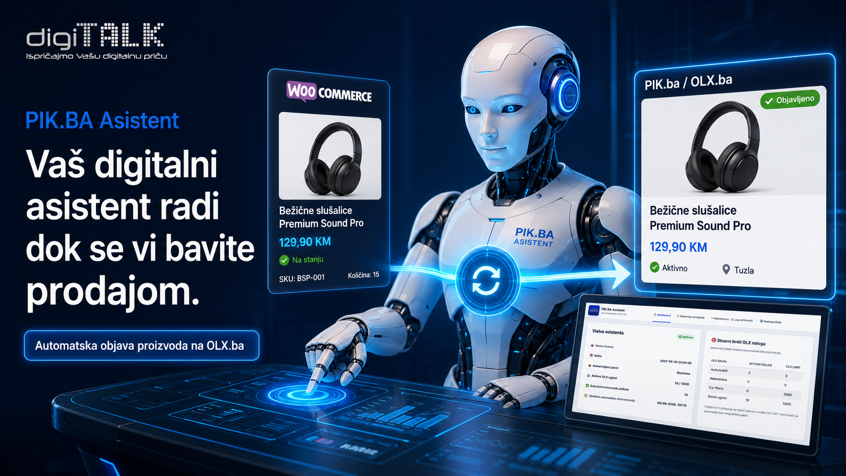 PIK.BA Asistent automatizacija WooCommerce i OLX.ba
