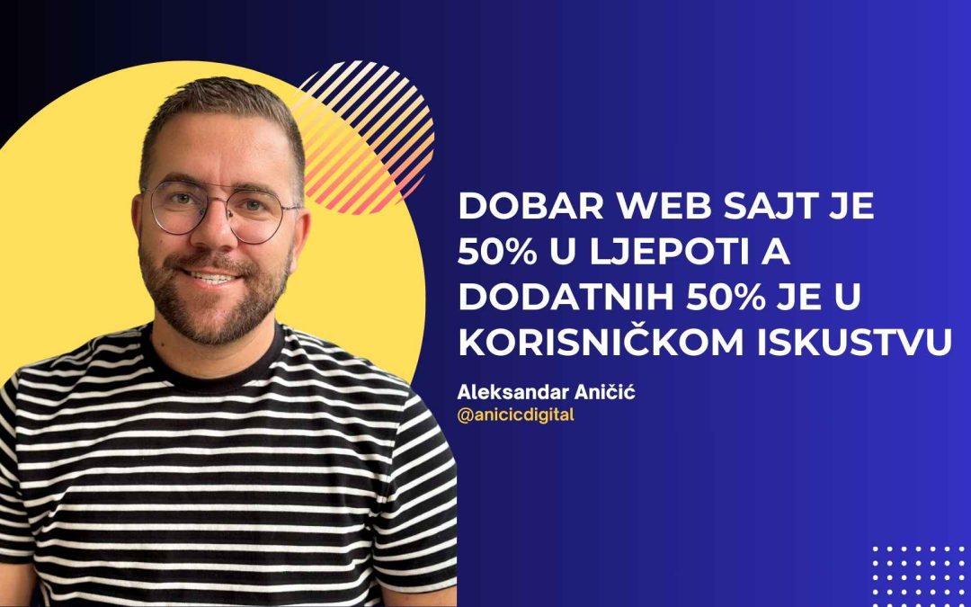 Podcast: Dobar web sajt je 50% u ljepoti a dodatnih 50% je u korisničkom iskustvu